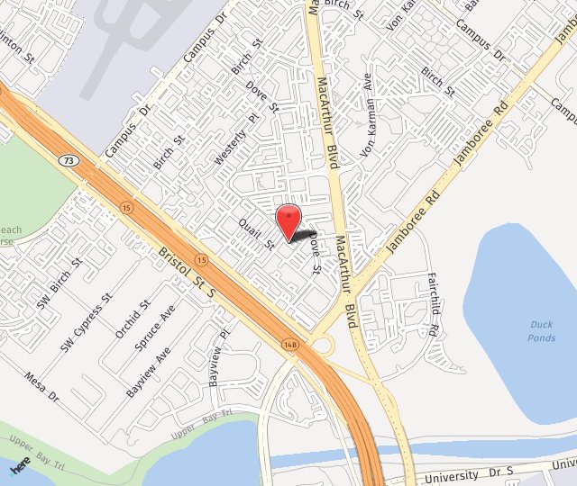 Location Map: 1000 Quail St Newport Beach, CA 92660